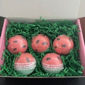 Watermelon Bath Bomb Set- Gift Box - 6 bath bombs